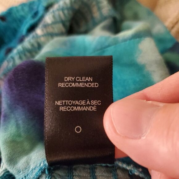 AFRM Bardot Tie Dye Smocked Square Neck Top size Medium in Teal - Picture 13 of 13